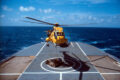 Sea King collecting : dropping gear off the rear of the QE2